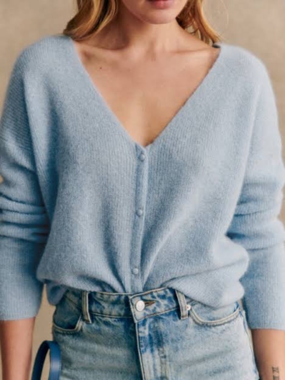 Sezane Barry 'Cloud Blue' NWT - Picture 12 of 13